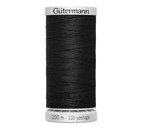 Gütermann Yarn M782 Extra Strong Sewing Thread Polyester 100 m Sewing Machine Yarn for All Heavily Stressed Seams (Black)
