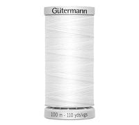 Gütermann Yarn M782 Extra Strong Sewing Thread Polyester 100 m Sewing Machine Yarn for All Heavily Stressed Seams (White)
