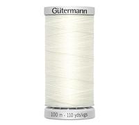 Gütermann Yarn M782 Extra Strong Sewing Thread Polyester 100 m Sewing Machine Yarn for All Heavily Stressed Seams (Raw White)