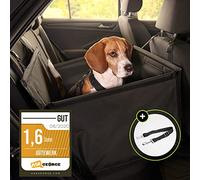 Gütewerk Dog Car Seat for Little Dogs and Medium Sized Dog, Small Extra Stable Dog Car Seat Booster, Dog Travel Crate Car UK w/Seat Harness, Pet Puppy Travel Carrier Car Dog Accessories, Dog Car Box