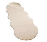 GueTTO Area Rug, Ultra Soft Natural Faux Rabbit Fur Rug, Plain Silky Non-Shed Super Soft Smooth Area Mat, Luxury Fluffy Carpet Rugs for Living Room, Bedroom, Bed Side,Khaki,60x90cm