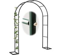 GueTTO Black steel garden Arbor wedding arch metal Arbour Pergola Tubular Frame Trellis archway for Climbing Plant Roses Vines 180cm 160cm 140cm 200cm 240cm Wide,W200*230cm
