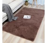 Guetto Faux Rabbit Fur Rug, Super Soft Shaped Chair Couch Cover Sofa Blanket Rug Imitation Rabbit Faux Fur Carpet,Brown,200x200 cm