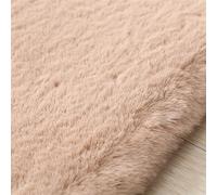 Guetto Faux Rabbit Fur Rug, Super Soft Shaped Chair Couch Cover Sofa Blanket Rug Imitation Rabbit Faux Fur Carpet,Camel,80x150 cm