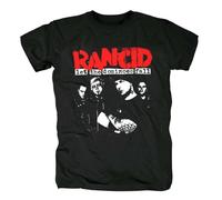 GUEWBF Rancid Let The Dominoes Fall Punk Black T-Shirt BlackL