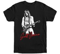 GUEWBF Scott Gorham Thin Lizzy Retro Tshirt Phil NOTT Brian Downey Live and BlackXL