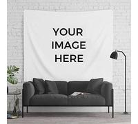 guf Custom Tapestry, Custom Backdrop, Customized Your Own Tapestry, with Photo Text Personalized Wall Blanket, for Room Decor Wedding Family Memorial Gift (60''WX40''150 * 100cm)