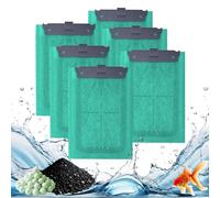 Gufastoe Replacement Filter Pads Compatible with Easy-Crystal Filter 250, Suitable for Easy-Crystal FilterBox 300, Pack of 6 Replacement Filter Pads with Active Carbon and Zeolite Added