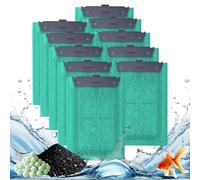 Gufastoe Replacement Filter Pads Compatible with Easy-Crystal Filter 250, Suitable for Easy-Crystal FilterBox 300, Pack of 10 Replacement Filter Pads with Active Carbon and Zeolite Added