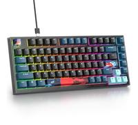 Guffercty kred 75% Gasket Mount Gaming Keyboard Hot-swappable, TKL Wired RGB Mechanical Gaming Keyboard with Pre-lubed switches for Mac/Win (75% Monster-B)