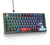 Guffercty kred 75% Percent Keyboard Gasket Mount, Hot-swappable RGB Wired Mechanical Gaming Keyboard Programmable with Quiet Pre-lubed Switches for Mac/Win (75% Monster)