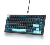 Guffercty kred 75% Percent Keyboard Gasket Mount, Hot-swappable RGB Wired Mechanical Gaming Keyboard Programmable with Red Switches for Mac/Win (82 Knob Monster B)