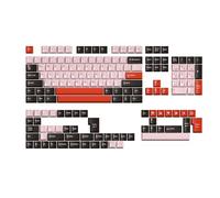 Guffercty kred Cherry Profile PBT Keycaps 156 Key Set, Fade Resistant Custom Keycaps Fit 60%/65%/75%/80%/TKL/100% Mechanical Keyboard (Flamingo)