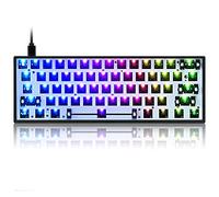 Guffercty kred GK61X PCB Plate Case 60% Keyboard Custom Hot Swappable RGB Keyboard DIY Kit Wired Tyce-C for 3/5 Pin Switch (GK61X Black)
