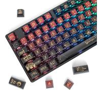 Guffercty kred Pudding PBT Keycaps for 75 Percent Keyboard, 120-Keys Transparent Keycaps ASA Profile Custom Replacement Key Caps US Layout for 60 68 82 87 104 Key Set Mechanical keyboard (Constellatio