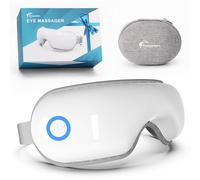 Guganas Eye Massager with Heat & Bluetooth Music - Rechargeable Eye Mask for Migraine Relief & Sleep Improvement,Includes EVA Travel Case, Gift for Mom/Dad (Mother's Day/Birthday)