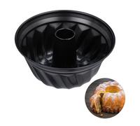 Relaxdays Gugelhupf Cake Tin, Marble & Pound Cake, Nonstick Coating, Ø 25 cm, Carbon Steel, Round Cake Pan, Black