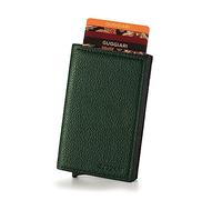 GUGGIARI® Credit Card Holder with Coin Compartment and Magnetic Closure - Aluminium RFID Card Holder - Mini Wallet Men - Thin Wallet for Men-Forest
