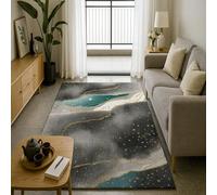 GUGJHFVH Bathroom Rugs Non Slip Kitchen Toilet Hall Hallway Entrance Hardwearing Machine Washable Abstract Modern Gold, 60x90cm