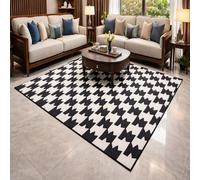 GUGJHFVH Bathroom Rugs Non Slip Kitchen Toilet Hall Hallway Entrance Hardwearing Machine Washable Geometric Black, 60x90cm