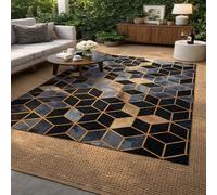 GUGJHFVH Bathroom Rugs Non Slip Kitchen Toilet Hall Hallway Entrance Hardwearing Machine Washable Modern Geometric Black, 60x90cm