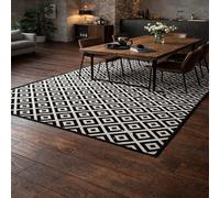 GUGJHFVH Bathroom Rugs Non Slip Kitchen Toilet Hall Hallway Entrance Hardwearing Machine Washable Modern Geometric Black, 60x90cm