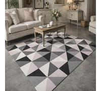 GUGJHFVH Hallway Runner Rug Long Kitchen Runner Rug Soft Non Slip Bedroom Rugs Washable Kitchen Rug Geometric Modern Black, 90x160cm