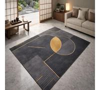 GUGJHFVH Hallway Runner Rug Long Kitchen Runner Rug Soft Non Slip Bedroom Rugs Washable Kitchen Rug Modern Geometric Abstract Gray, 90x160cm