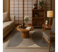 GUGJHFVH Hallway Runner Rug Long Kitchen Runner Rug Soft Non Slip Bedroom Rugs Washable Kitchen Rug Modern Abstract Geometric Brown, 90x160cm