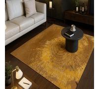 GUGJHFVH Machine Washable Kitchen Area Rugs Dining Non Slip Bedroom,and Living Room Low Pile Carpet Abstract Brown, 60x120cm