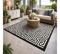 GUGJHFVH Machine Washable Kitchen Area Rugs Dining Non Slip Bedroom,and Living Room Low Pile Carpet Geometric Abstract Black, 60x120cm