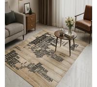 GUGJHFVH Soft Area Rug for Living Room Bedroom Large Dining Room Rug Short Pile Carpet Area Rugs Washable Area Rug Non Slip Abstract Vintage Beige, 120x200cm