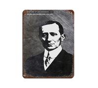 Guglielmo Marconi - The Icons of Engineering Tin Sign Vintage Metal Pub Club Cafe Bar Home Wall Art Decoration Poster Retro 12x16inch(30x40cm)