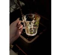 gugululu Exquisite Glass Mug with Floral Pattern (Style-B)