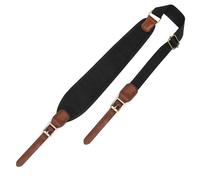 GUGULUZA Gun Sling Neoprene Padded Rifle Strap with Two Leather Tips Extra Wide Black