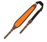 GUGULUZA Gun Sling Neoprene Padded Rifle Strap with Two Leather Tips Extra Wide Orange