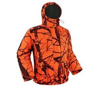 GUGULUZA Men's Hooded Jacket Winter Fleece Lining Water Resistant Windproof Military Coat Orange
