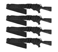 GUGULUZA Silicone Treated Knit Gun Socks 52" for Rifles - 4 Pack (Black)