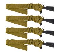 GUGULUZA Silicone Treated Knit Gun Socks 52" for Rifles - 4 Pack (Tan)
