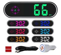 GUGUMO GPS Digital Speedometer for Car MPH, Universal HUD Speed Meter with LED Large Font & USB Cable, Plug and Play for Truck Motor SUV Golf Cart All Vehicles (Contain Car Charger Adapter)