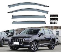 GuGuoZZ Car Wind Deflectors For Audi Q7 2016-2022 Edgevisors Ventilated In Rain Window Visors Wind Sun Rain Deflectors Auto Wind Deflectors