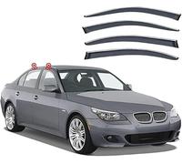 GuGuoZZ Car Wind Deflectors For BMW 5 Series i E60 2004-2010 Edgevisors Ventilated In Rain Window Visors Wind Sun Rain Deflectors Auto Wind Deflectors