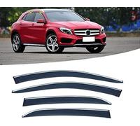 GuGuoZZ Car Wind Deflectors For Mercedes Benz GLA X156-2014-2019 Edgevisors Ventilated In Rain Window Visors Wind Sun Rain Deflectors Auto Wind Deflectors
