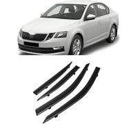 GuGuoZZ Car Wind Deflectors For Skoda Octavia 2015-2020 Edgevisors Ventilated In Rain Window Visors Wind Sun Rain Deflectors Auto Wind Deflectors