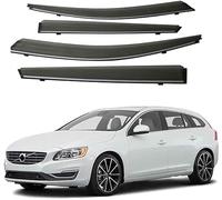 GuGuoZZ Car Wind Deflectors For Volvo V60 Hatchback 2012-2017 Edgevisors Ventilated In Rain Window Visors Wind Sun Rain Deflectors Auto Wind Deflectors