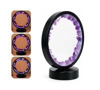 Guguzayth Crystal LED Table Lamp,Crystal Light.Purple Fluorite Dimmable LED Light,Dimmable Healing Gemstone Light for Meditation, Relaxation & Home Décor