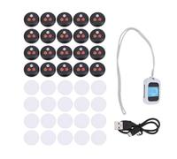 Gugxiom 1 Set Wireless Caregiver Pager Smart Call System, 1 Receiver and 20 Transmitters, 328.1ft Range Call Buttons with Vibration Buzzer Wireless Calling System