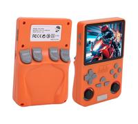 Gugxiom 128GB Built in Retro Gaming Console, 4 Inch 720x720 Screen Handheld Game Console, Portable Retro Gaming with 3000mAh Battery for Travel and Home (Orange)