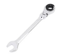 Gugxiom 19mm Ratchet Wrench, 72 Tooth Open Flex Head Combination Wrench, 180° Adjustable CRV Steel Wrench with Open End for Brake Fuel AC Line Nuts
