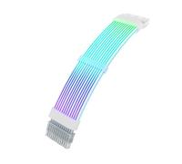 Gugxiom 24 Pin RGB Power Extension Cable Kit, 18AWG ARGB Colorful Lighting Synchronized Sleeved Cable with 120 LED Chips, Decorative Motherboard Power Supply Cable